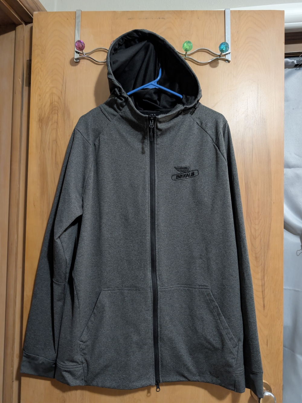 Men's Performance Full-Zip Hooded Jacket - Charcoal Gray